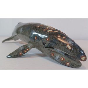 Vintage 1991 Safari Ltd 13" Gray Whale, Monterey Bay Aquarium Figure
